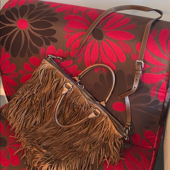 **SOLD** Prada Fringe Brown Leather Tote - Picture 6 of 7